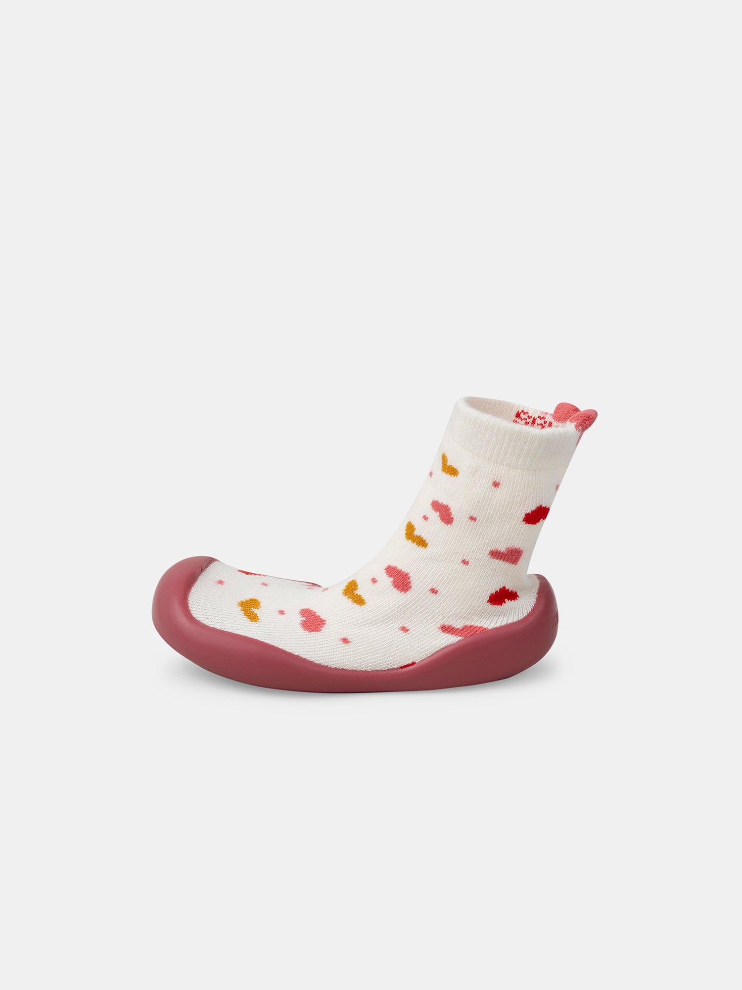 Ecru Söckchen mit Herz Baby Mädchen