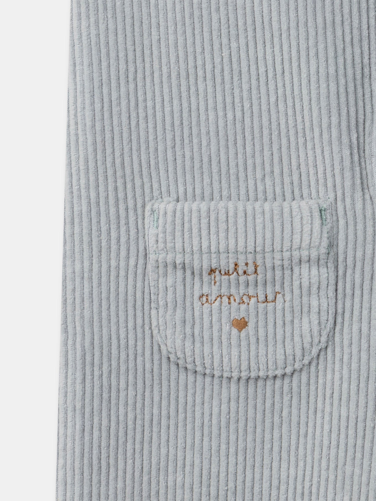 Blaue Samt-Latzhose für Baby-Mädchen