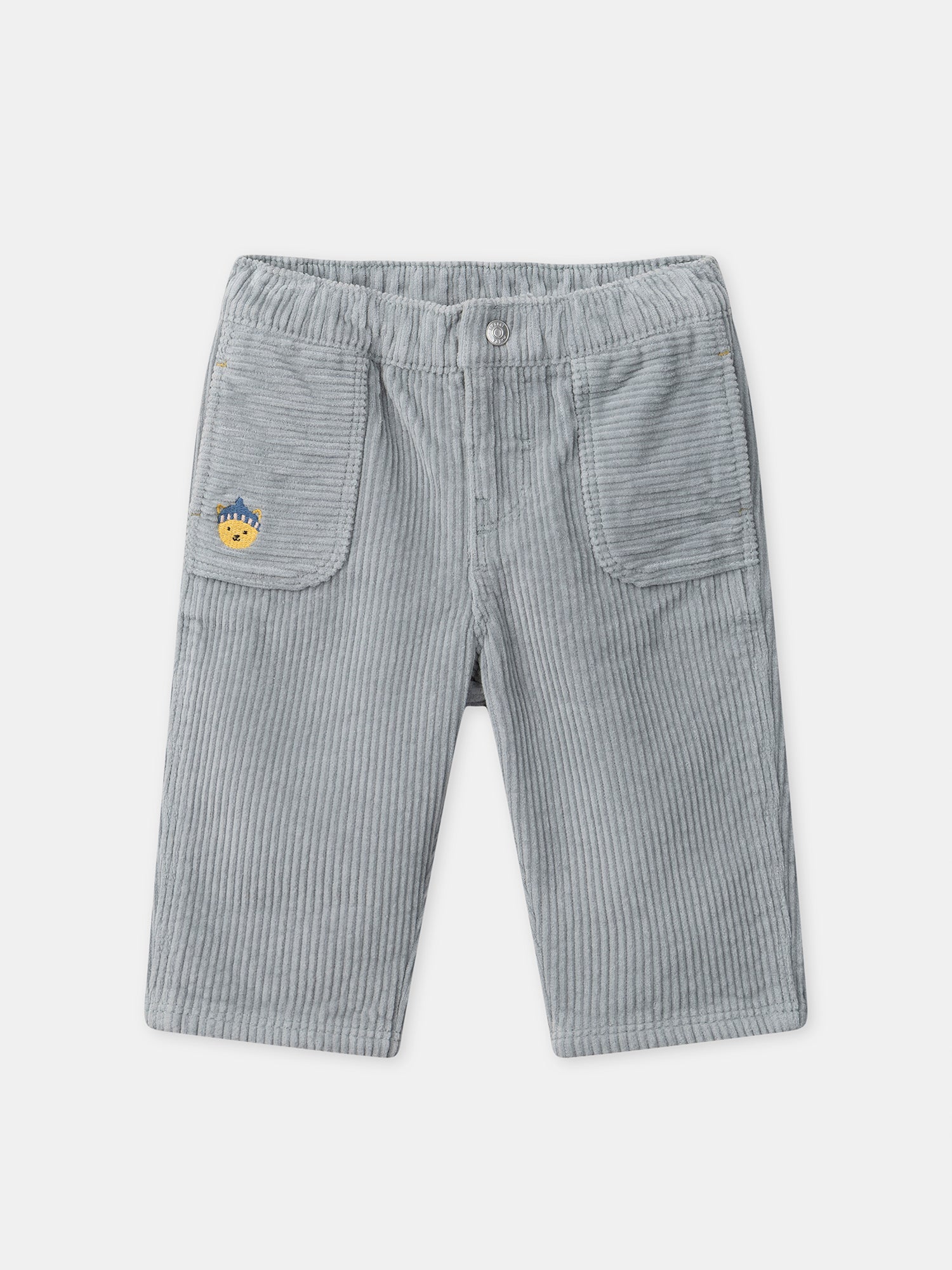 Blau-graue Samthose für Baby Jungen