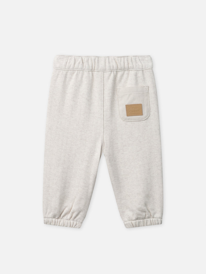 Ecru-Hose mit Tiergesicht für Jungen
