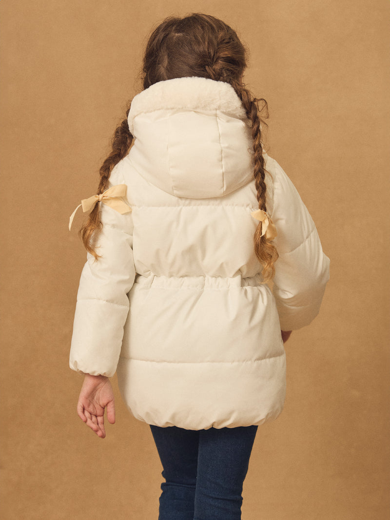 Doudoune blanche matelassée Fille
