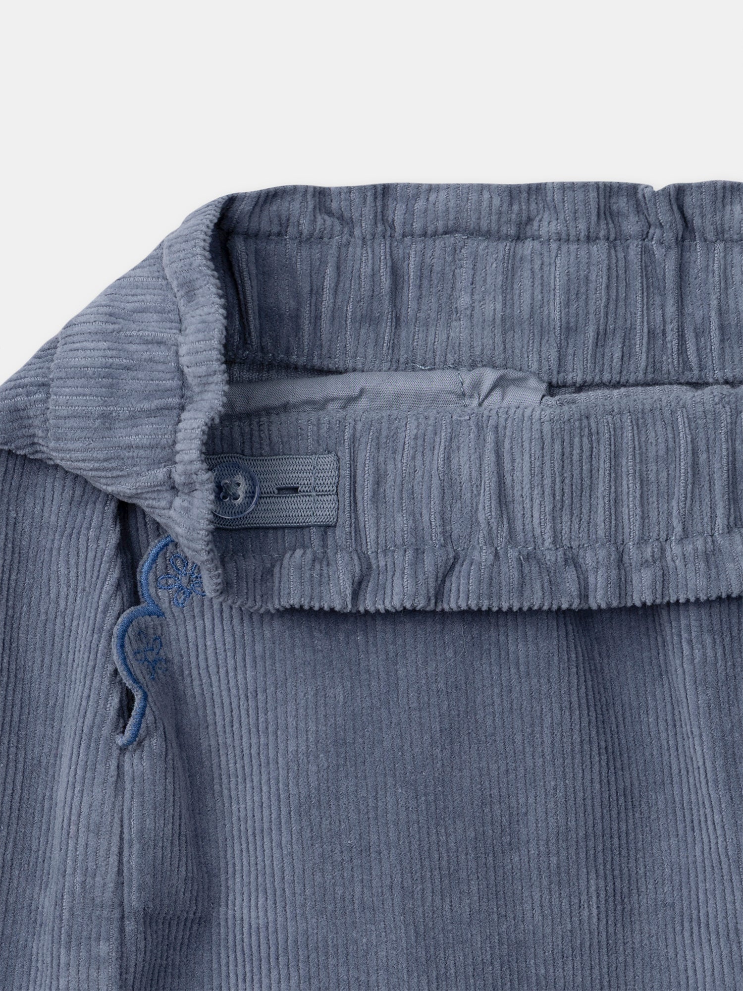 Blaue Velours-Jupe für Mädchen