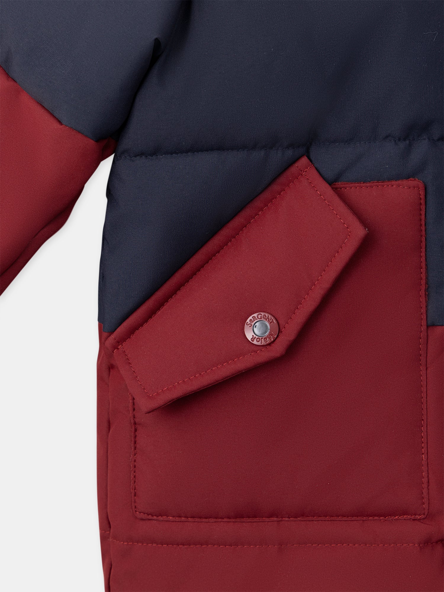 Bordeaux gesteppte Daunenjacke für Jungen