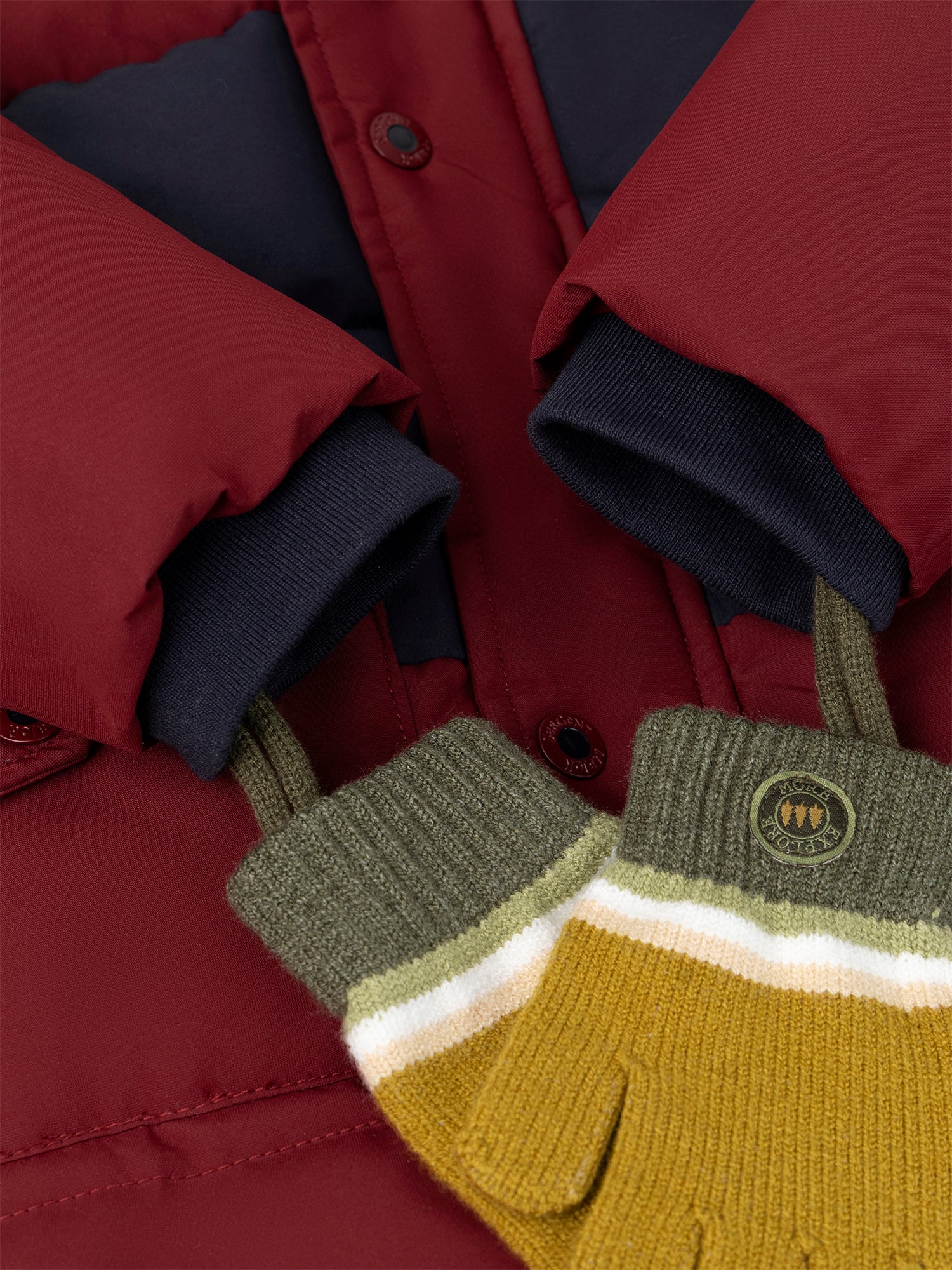 Bordeaux gesteppte Daunenjacke für Jungen