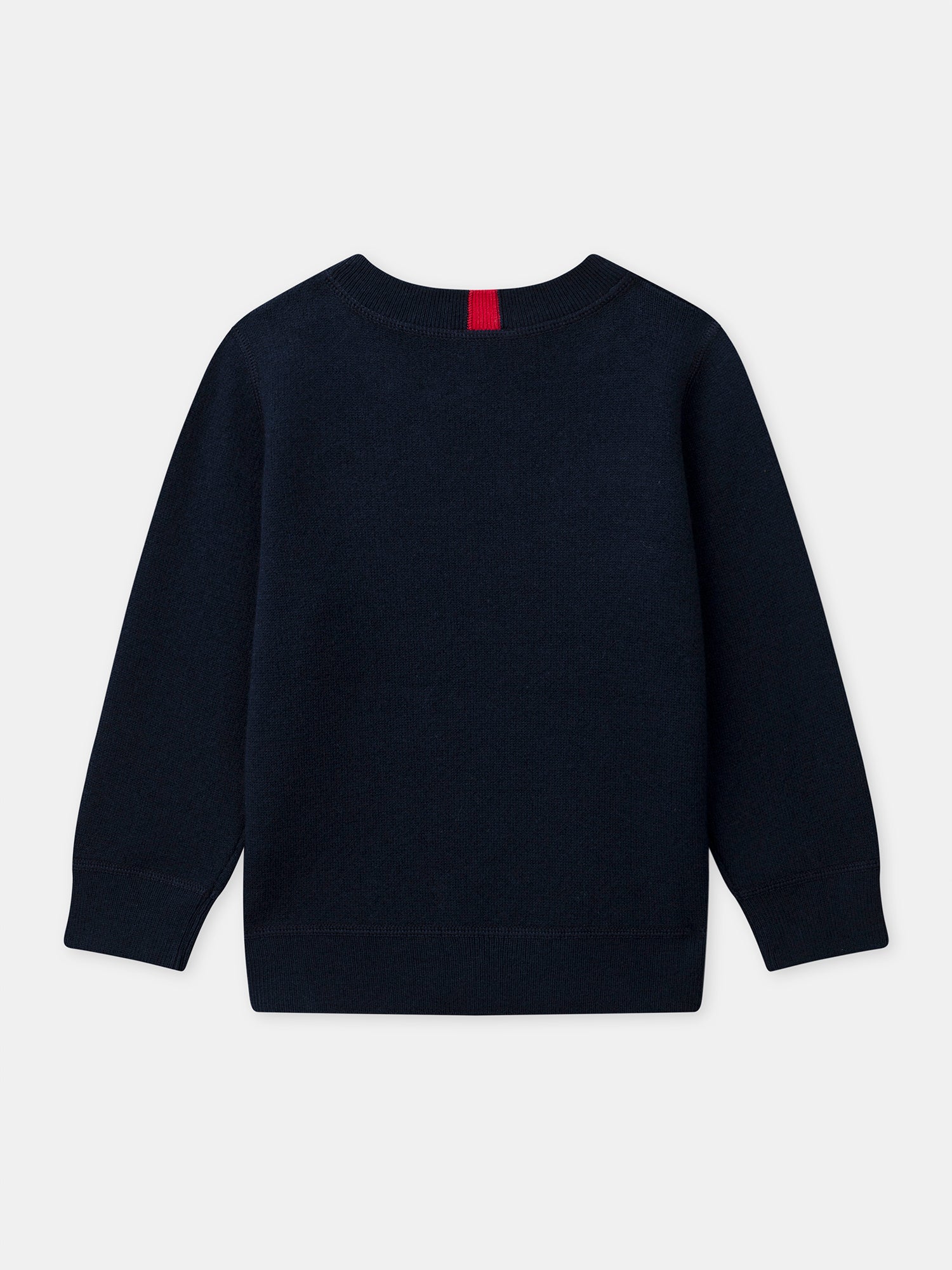 Marineblauer Pullover mit Patch für Jungen