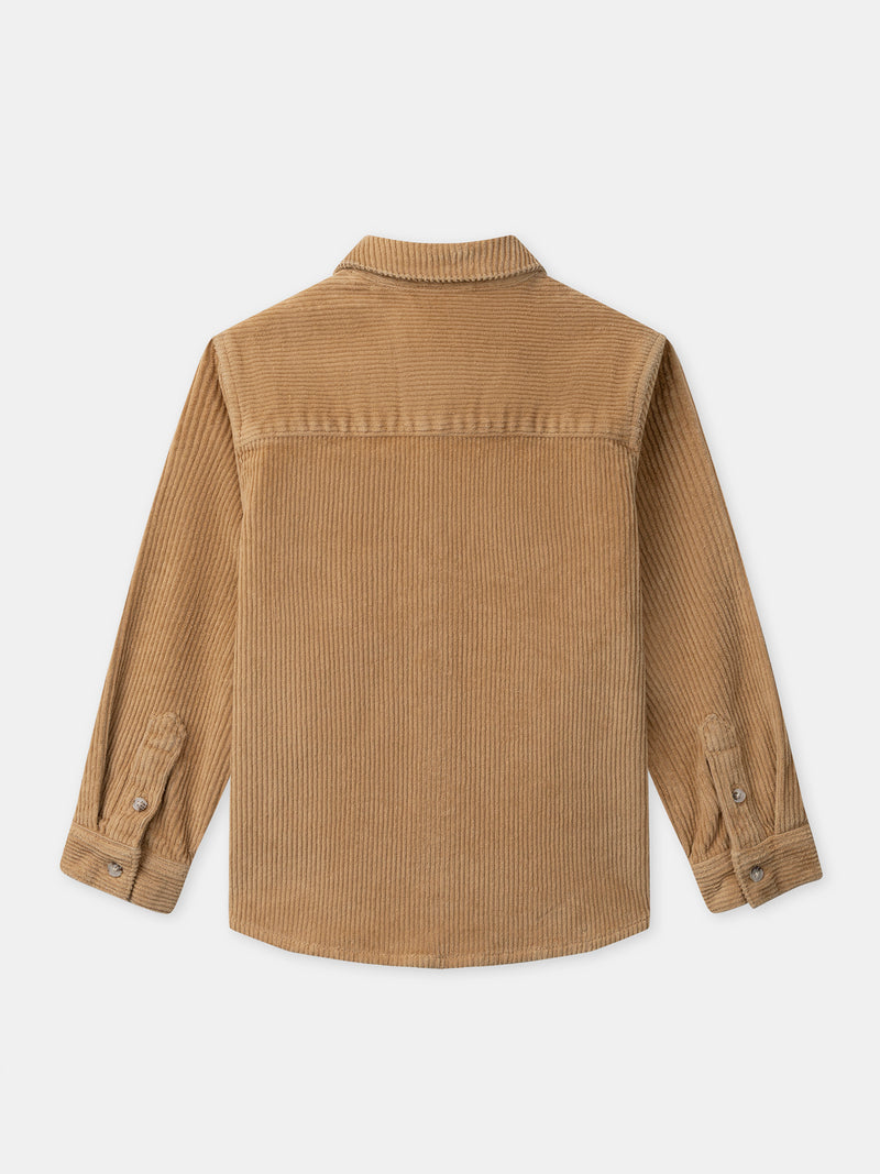Braunes Samtshirt für Jungen