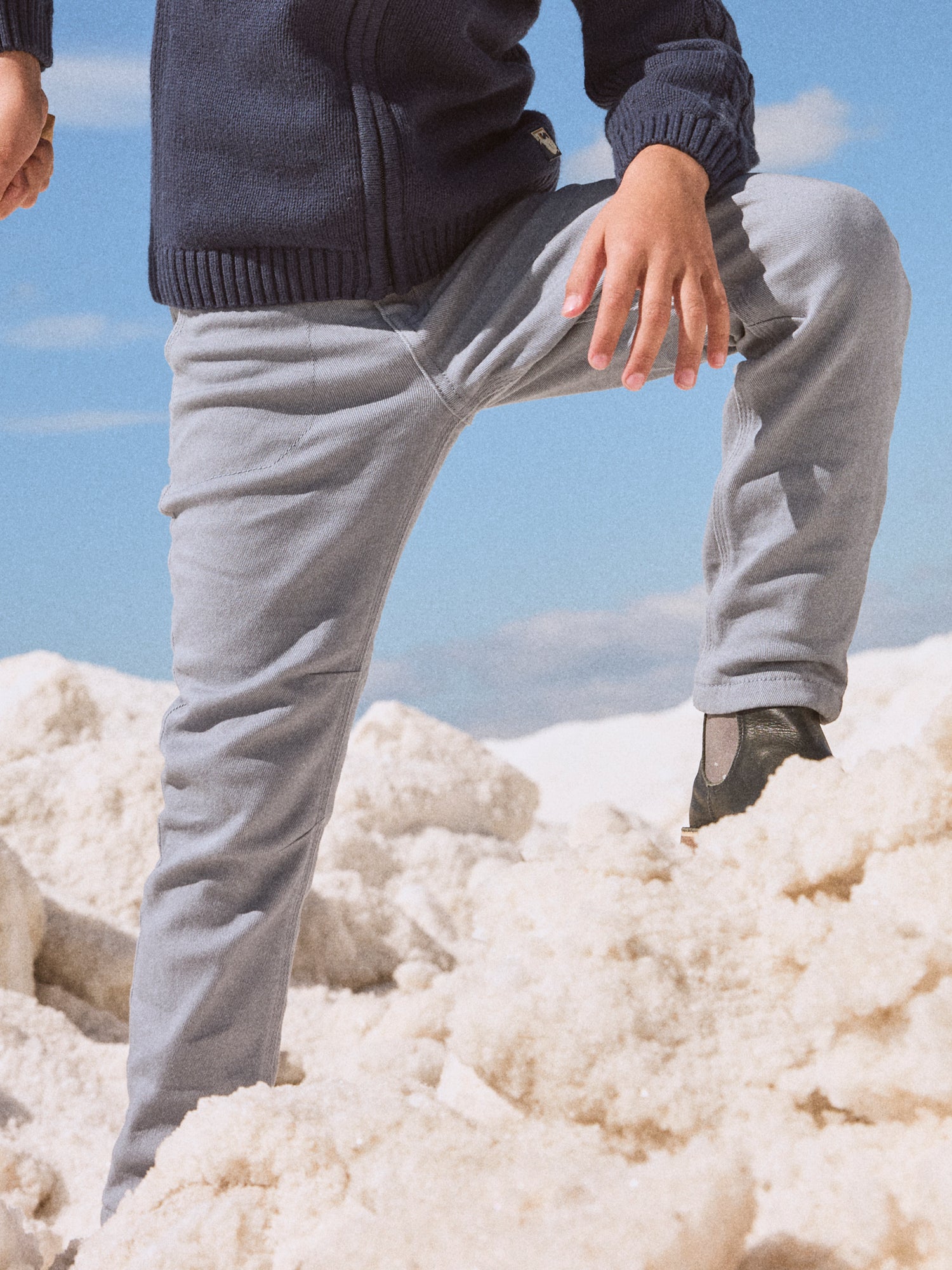 Grau-blau Junge Hose