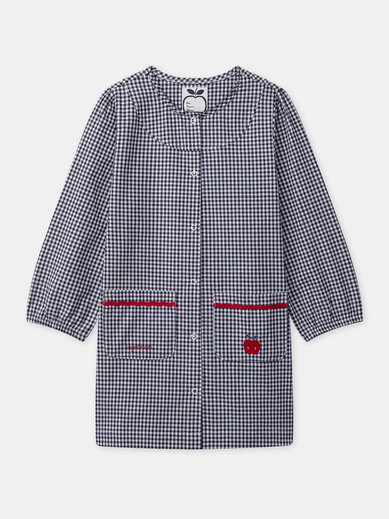 Mädchen-Topf mit Marine- und Weißkaros