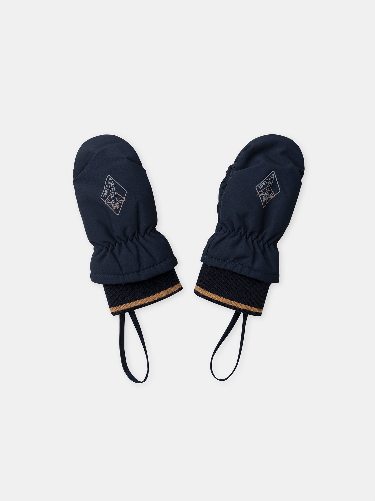 dunkelblaue handschuhe Dunkelblaue Handschuhe mit Raketenmuster für Jungen