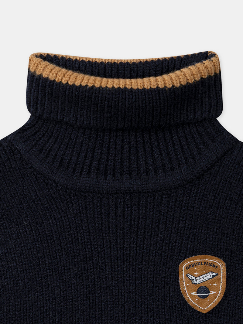 Dunkelblauer Snood für Jungen