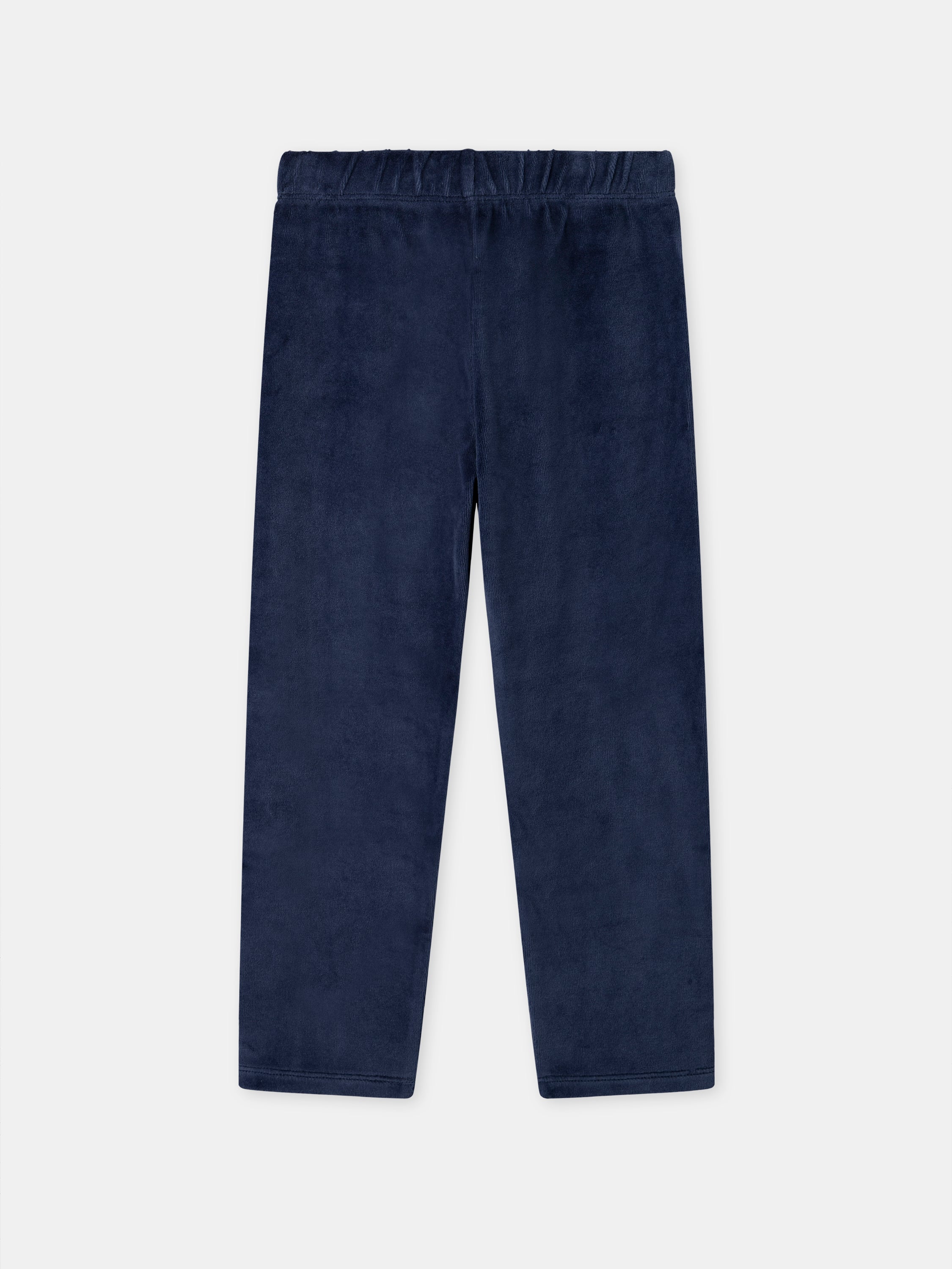 Marineblauer Velours-Pyjama + Umhang für Jungen