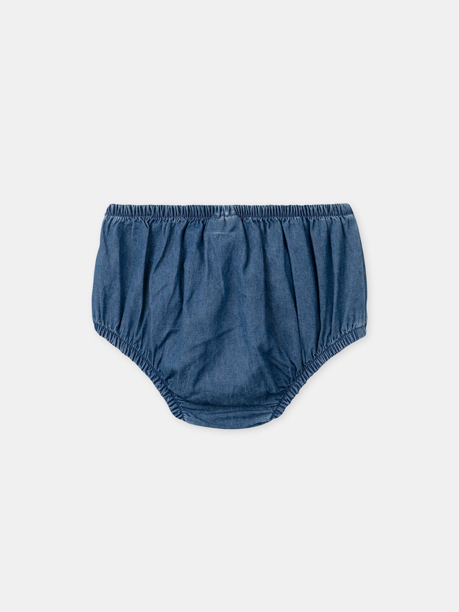 Denim-Kleid mit Zitronen-Stickereien für Baby-Mädchen