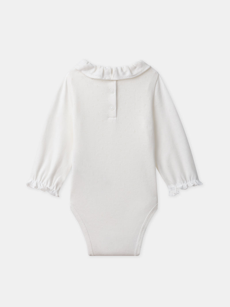 Ensemble Latzhose + Body + Strumpfhosen Geburt Mädchen