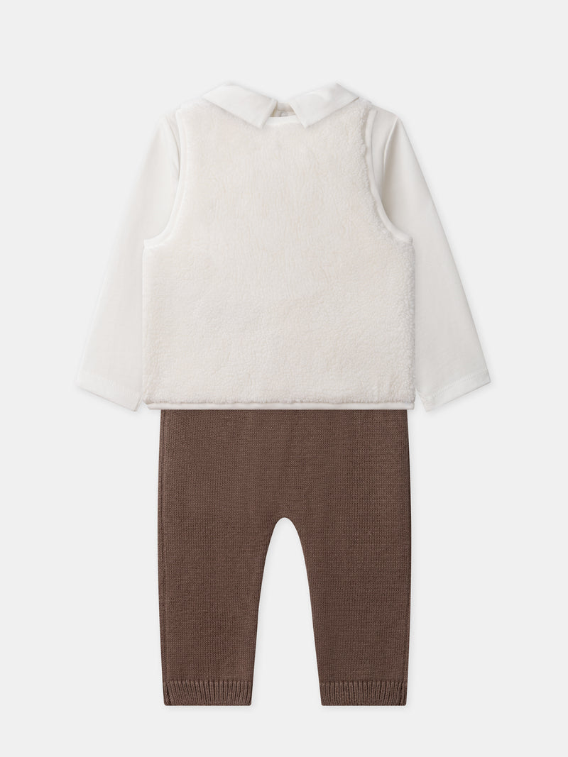 Set Weste + Body T-Shirt + Hose Geburt Junge