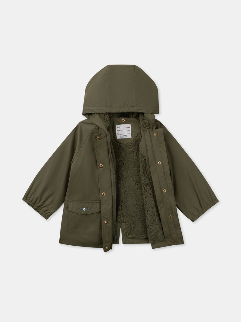 3-in-1-Khaki-Parka für Baby-Mädchen