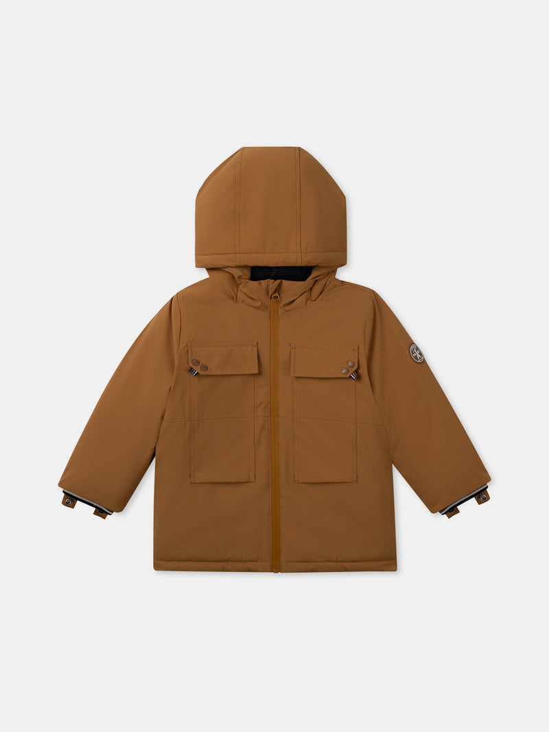 Braune 3-in-1-Parka für Jungen