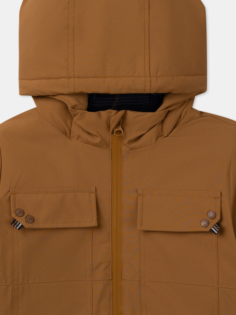 Braune 3-in-1-Parka für Jungen