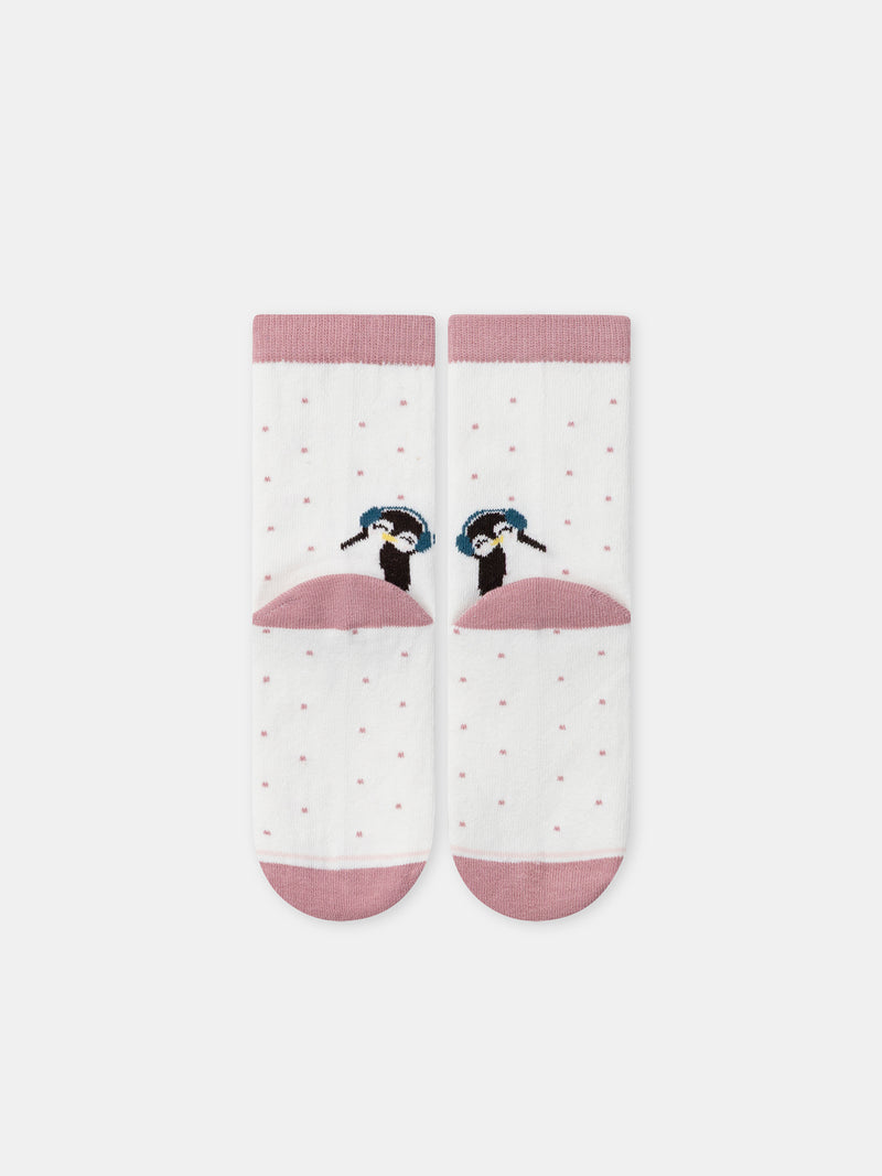 5er-Pack rosa Socken Pinguine für Mädchen