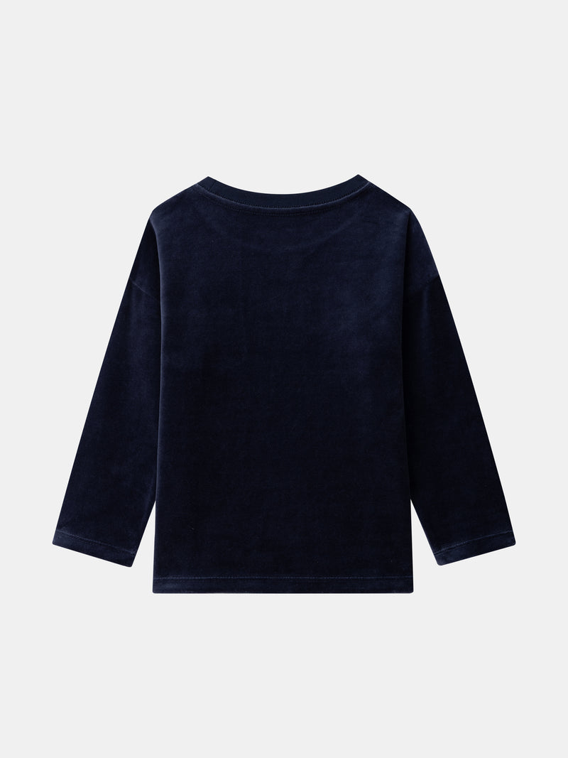 Marineblau-Pyjama-Robbe-Junge