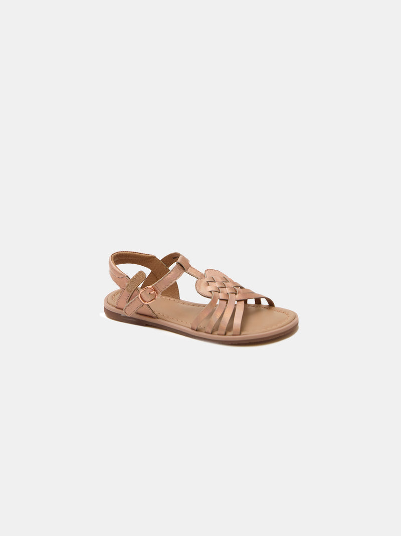 Rosa Gold Sandalen für Mädchen