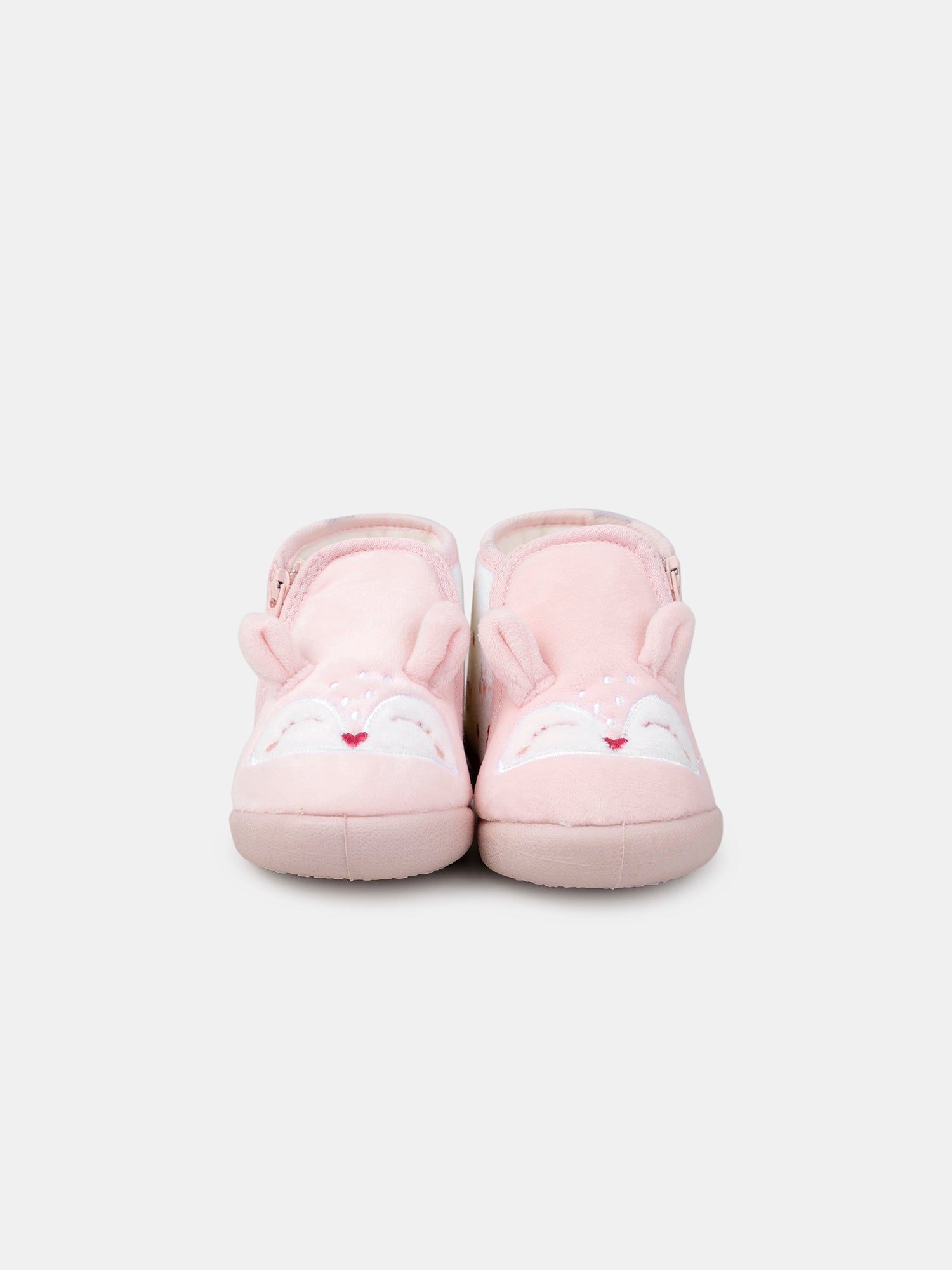 Rosenpantoffeln mit Fuchs-Design und Blumenmuster Baby Mädchen
