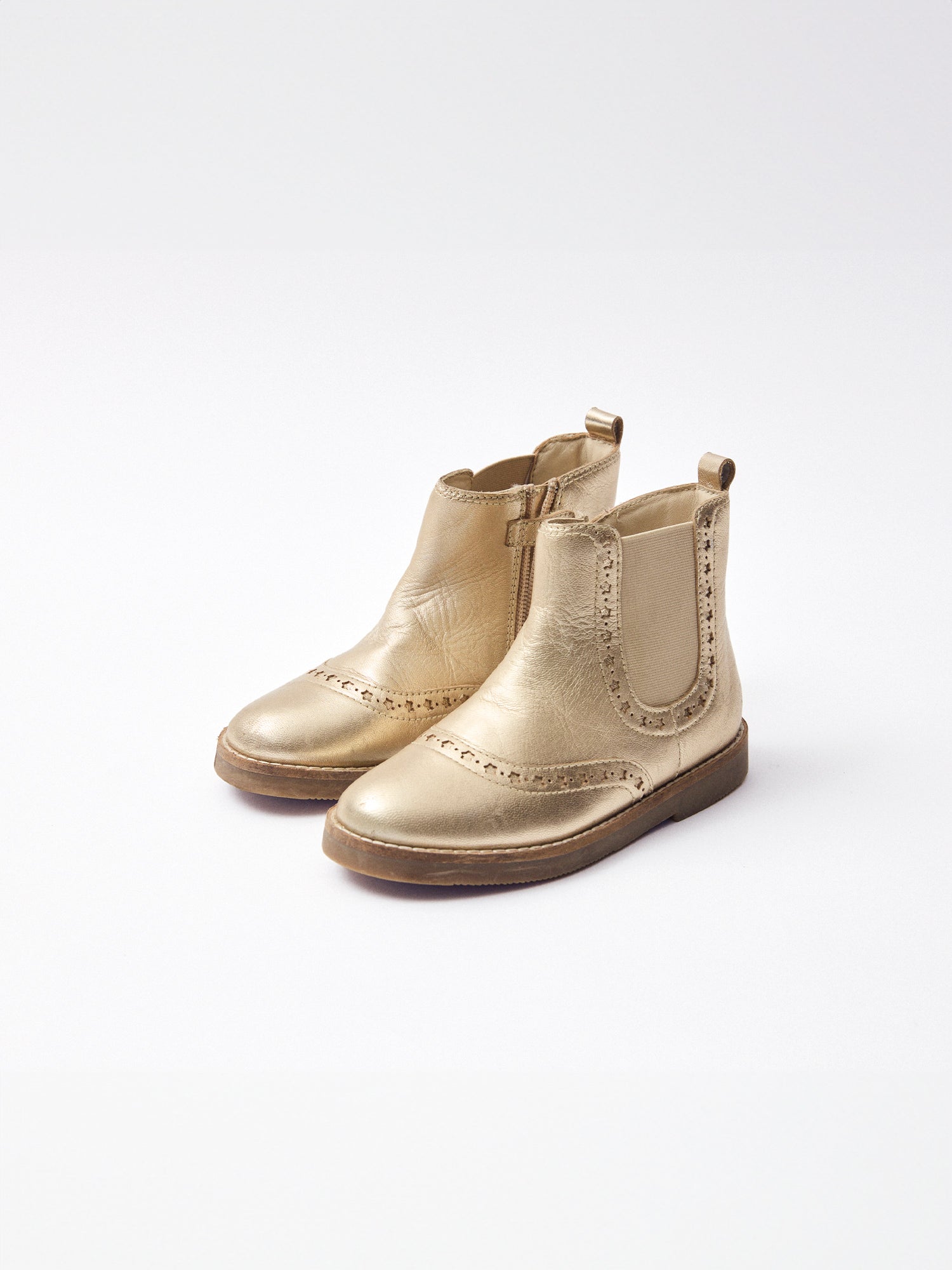 Goldene Stiefelette für Mädchen