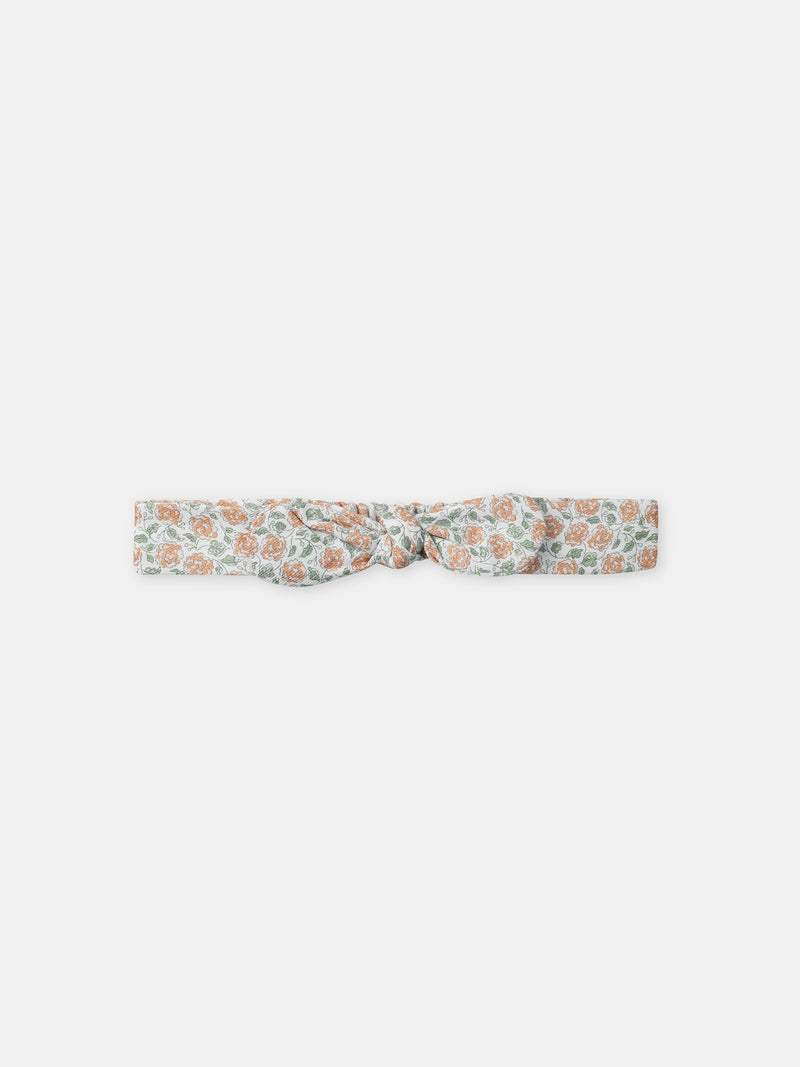 Ensemble combinaison imprimé fleuri + body + bandeau Naissance Fille