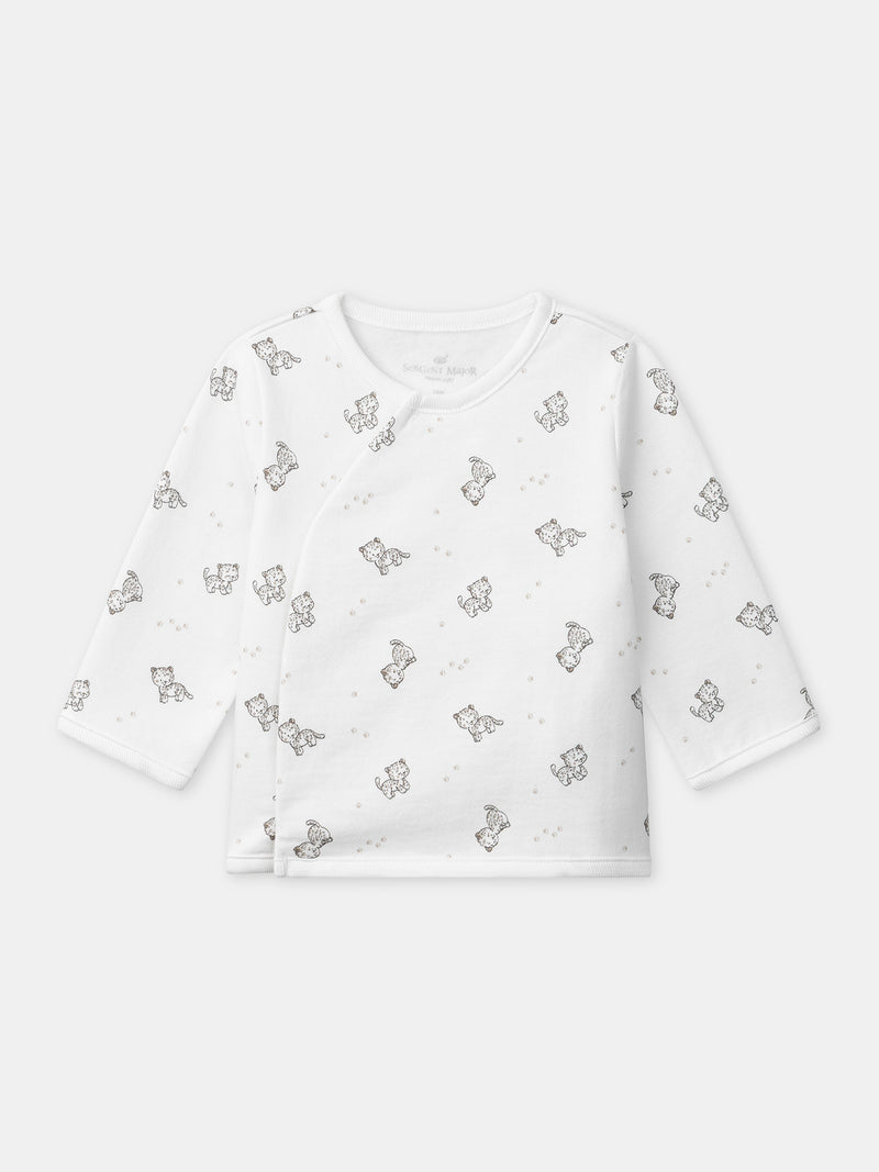 Ensemble brassière imprimé panthère + pantalon + chaussettes Naissance Mixte