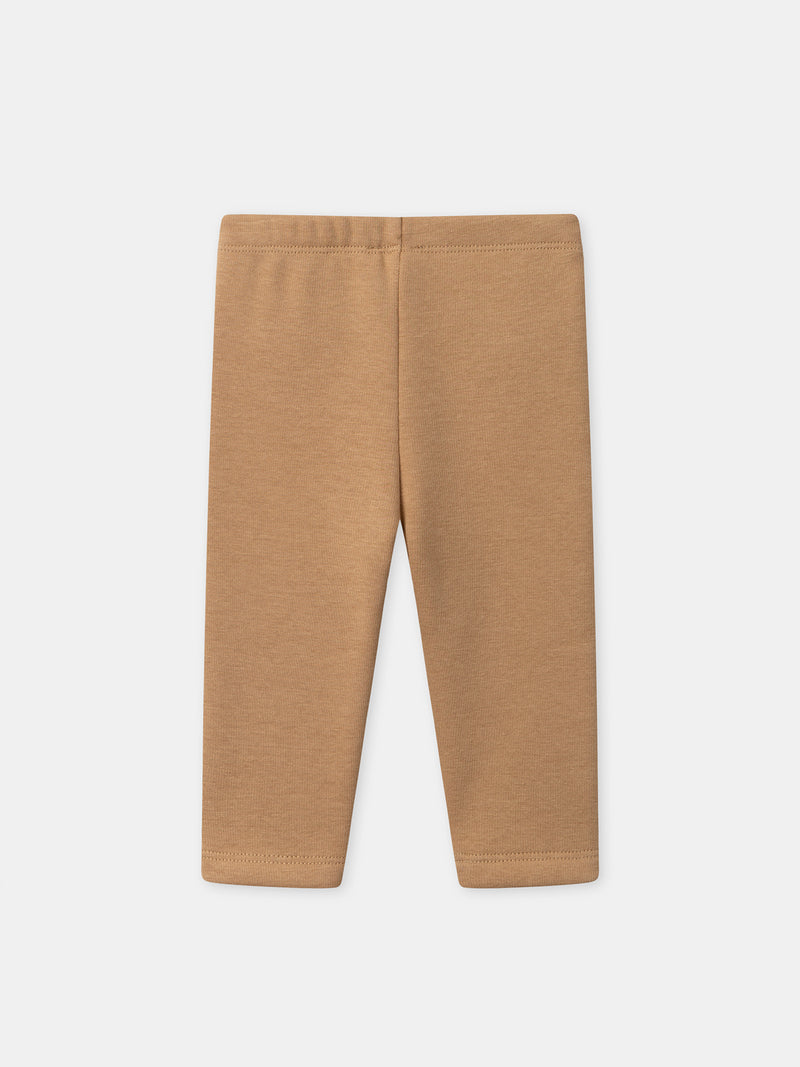 Braune Leggings für Baby Mädchen