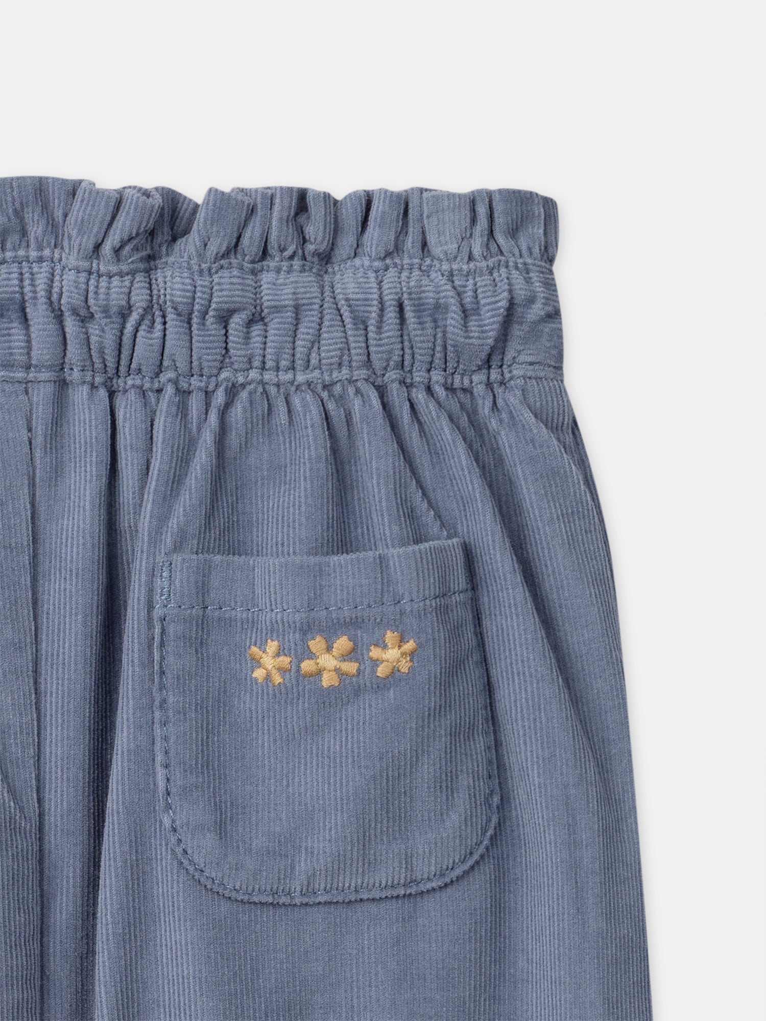 Blaue Samthose für Baby Mädchen
