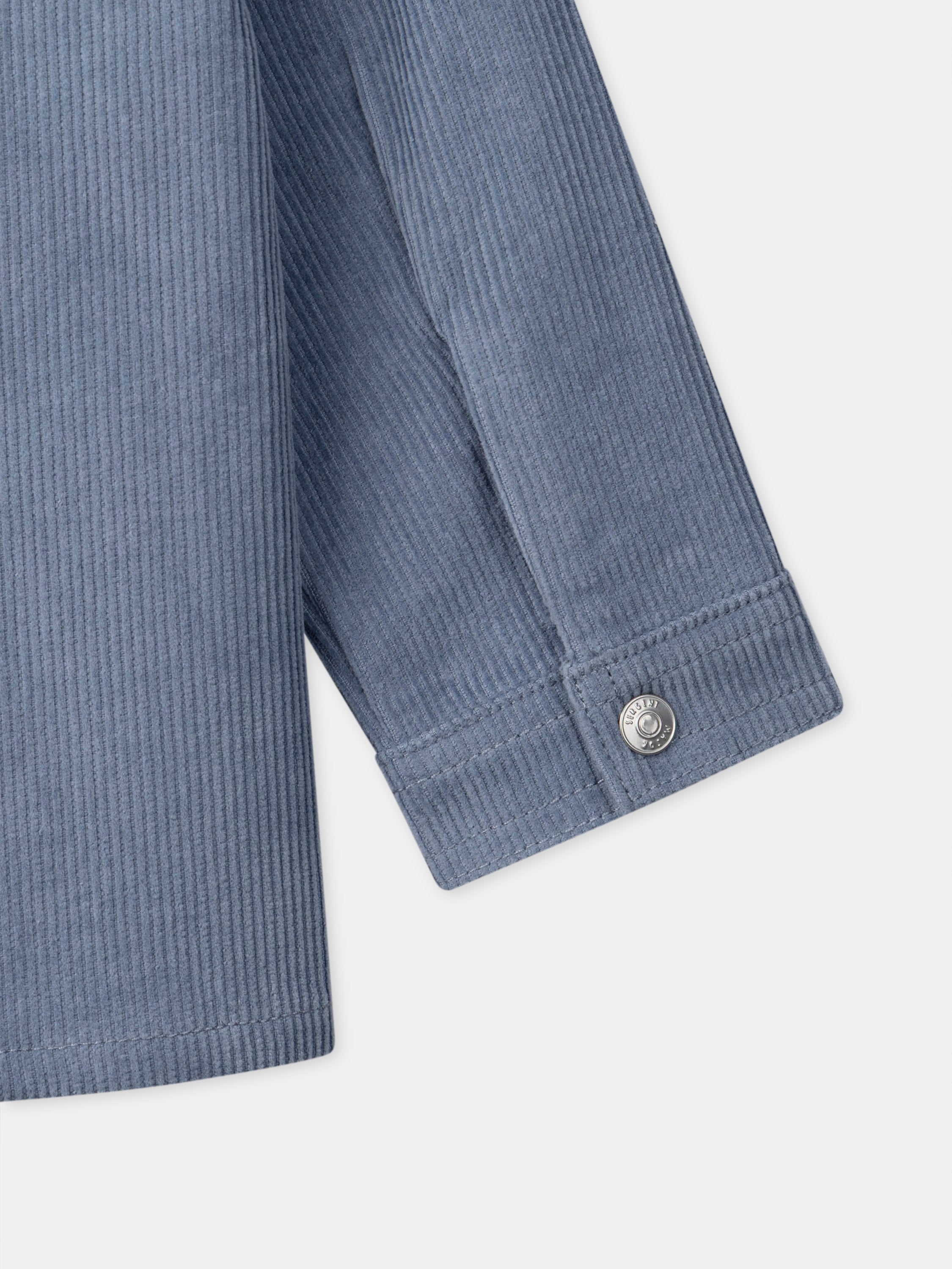 Blau-graue Samtbluse für Jungen