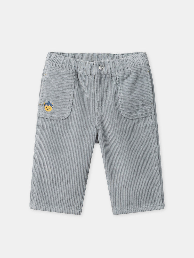 Blauer Samtbaby-Jungenhose