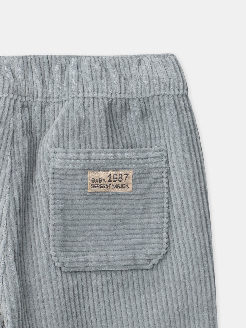 Blauer Samtbaby-Jungenhose