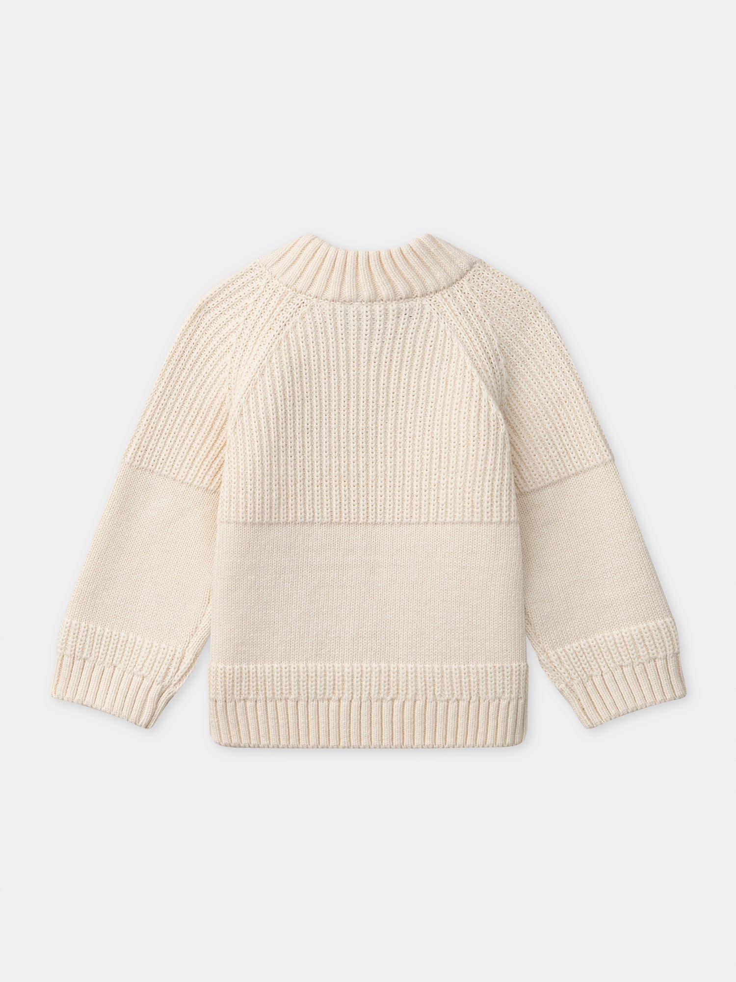 Beiger Pullover mit Tiergesicht für Jungen