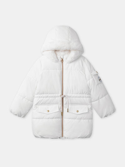 Weiße Steppjacke Mädchen