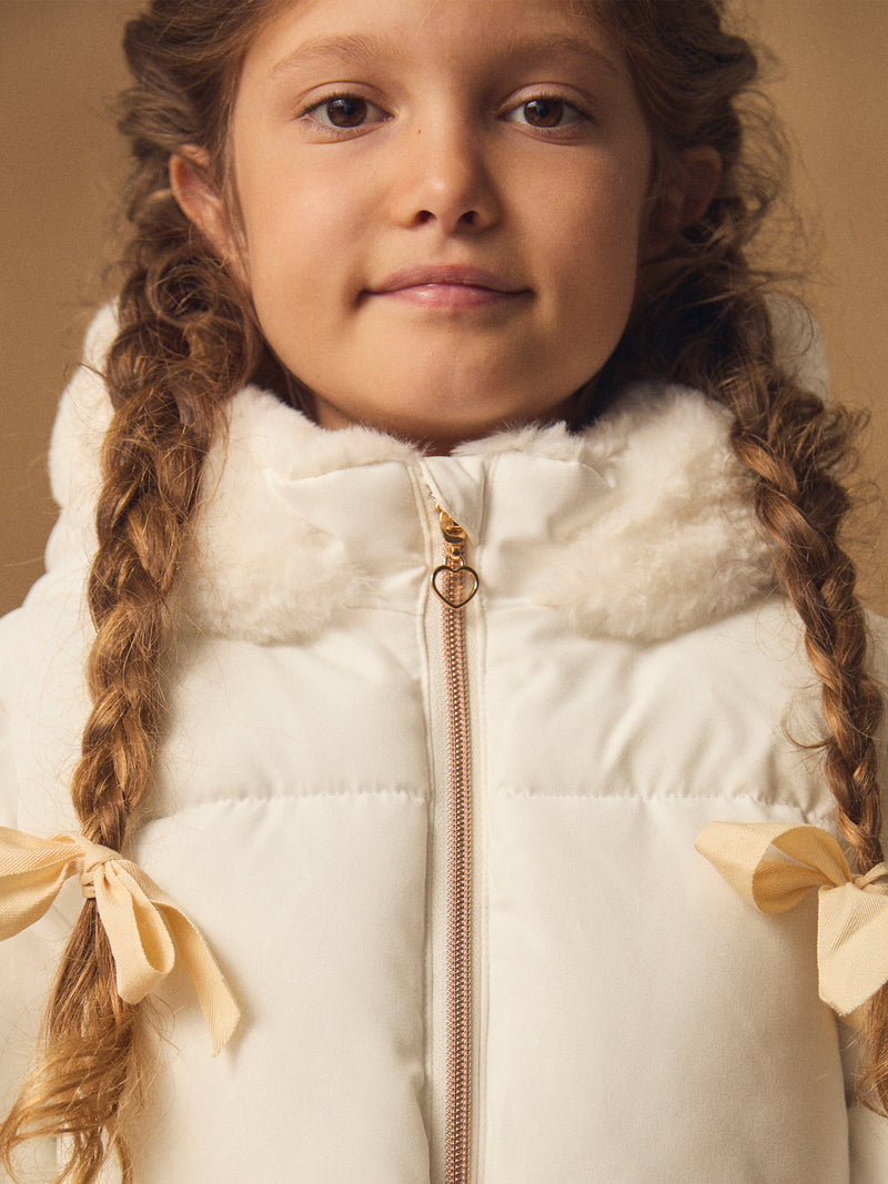 Doudoune blanche matelassée Fille