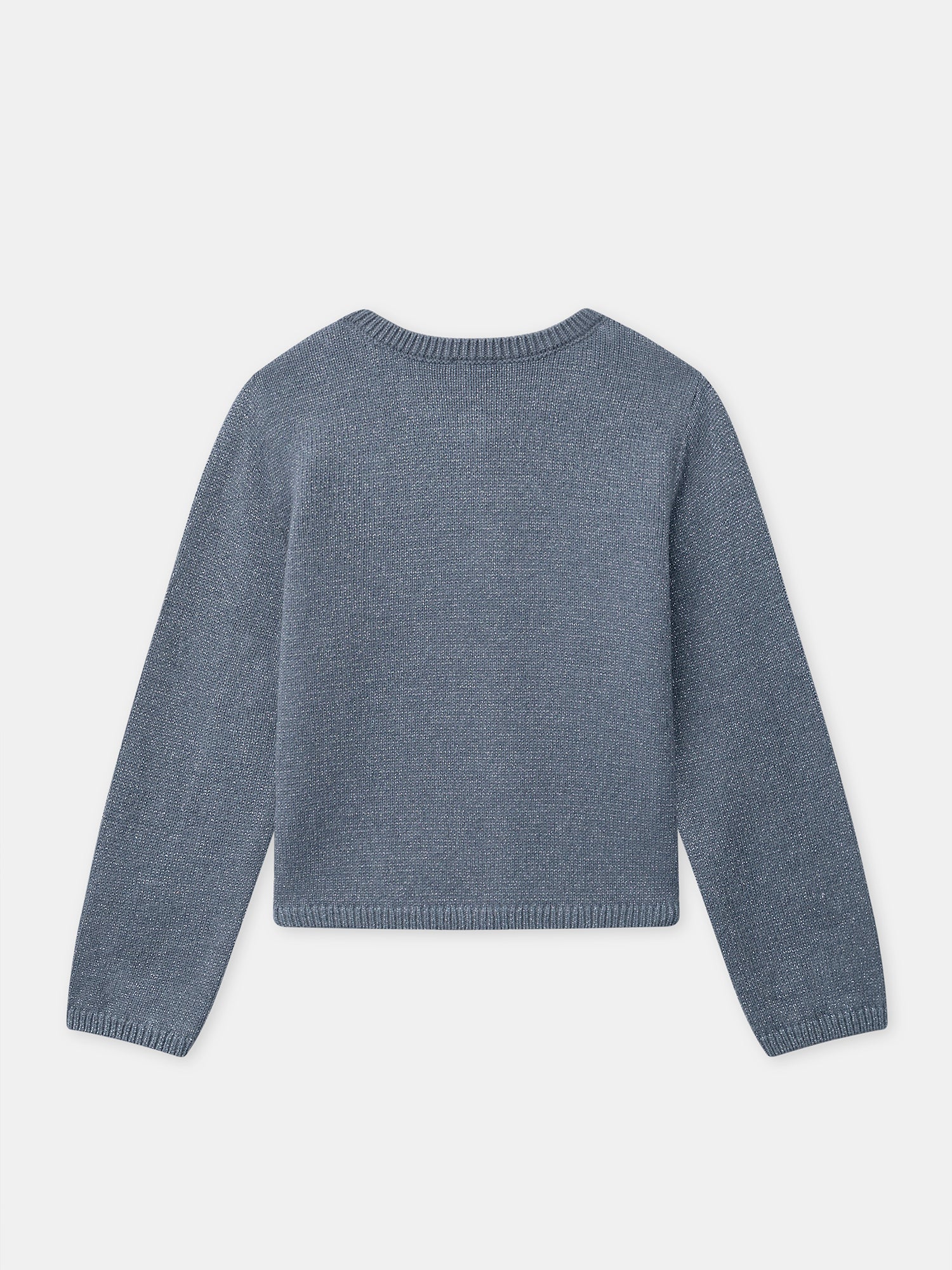 Grau-blauer Cardigan für Mädchen