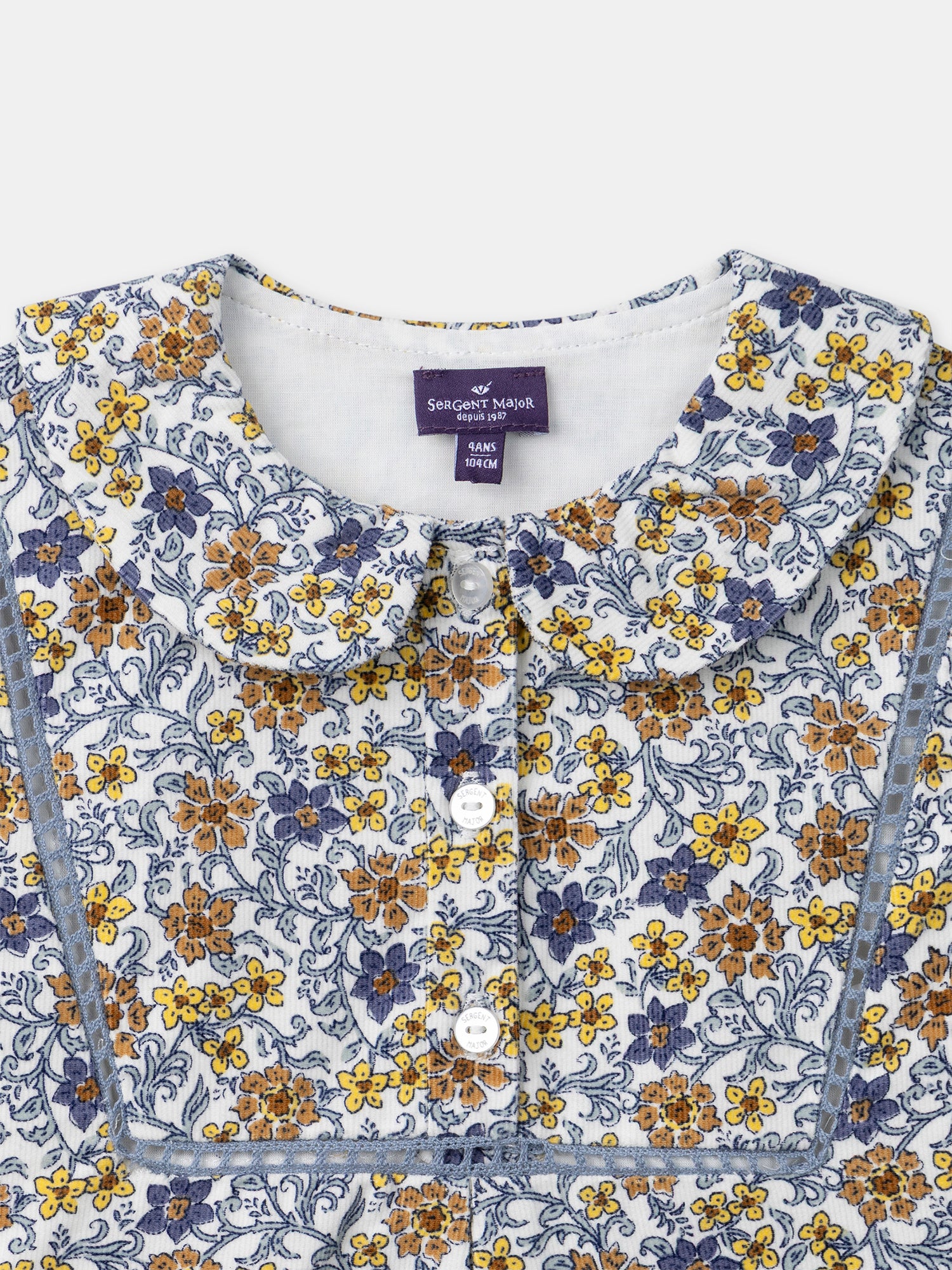 Bluse mit Peter-Pan-Kragen und floralem Druck für Mädchen