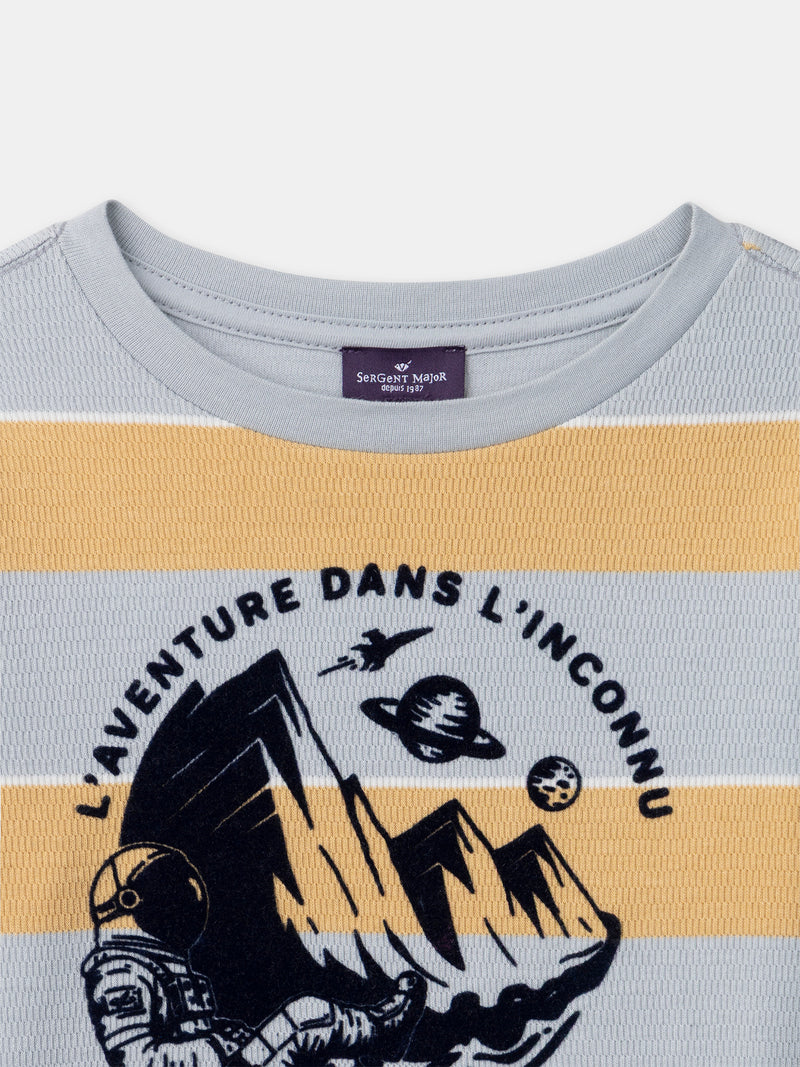 Gestreiftes Langarm-T-Shirt für Jungen