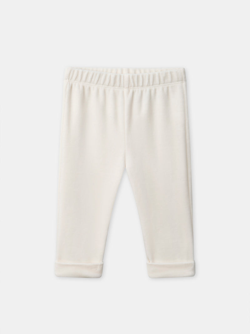 Pyjama écru à rayures et lapin Bébé Garçon