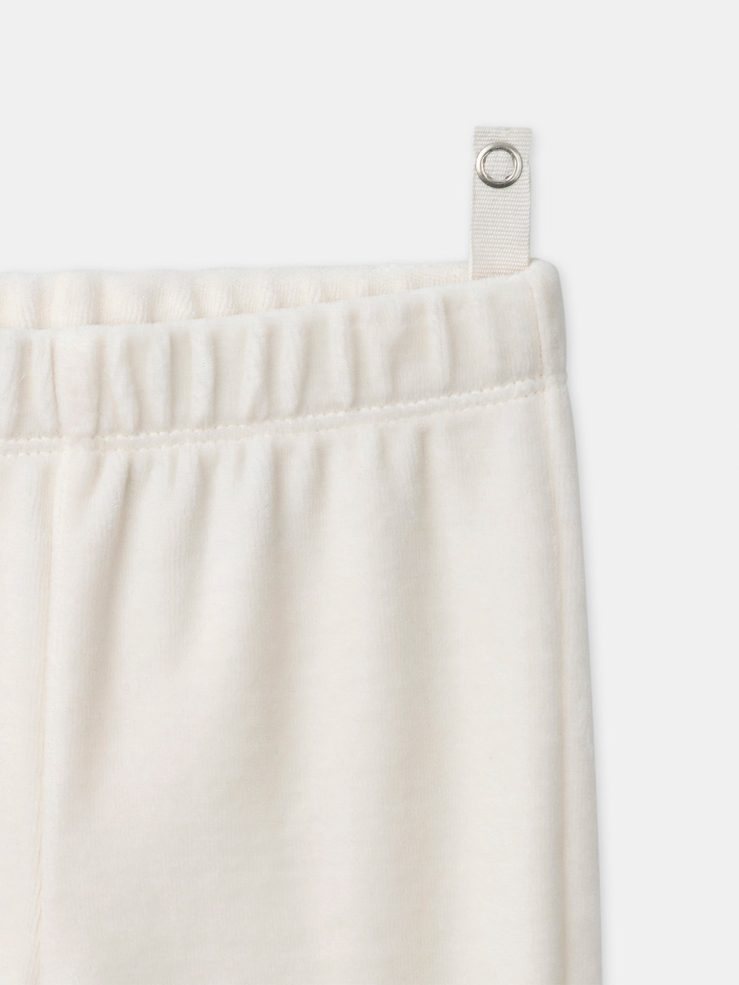 Ecru gestreifter Pyjama mit Hase für Baby Junge