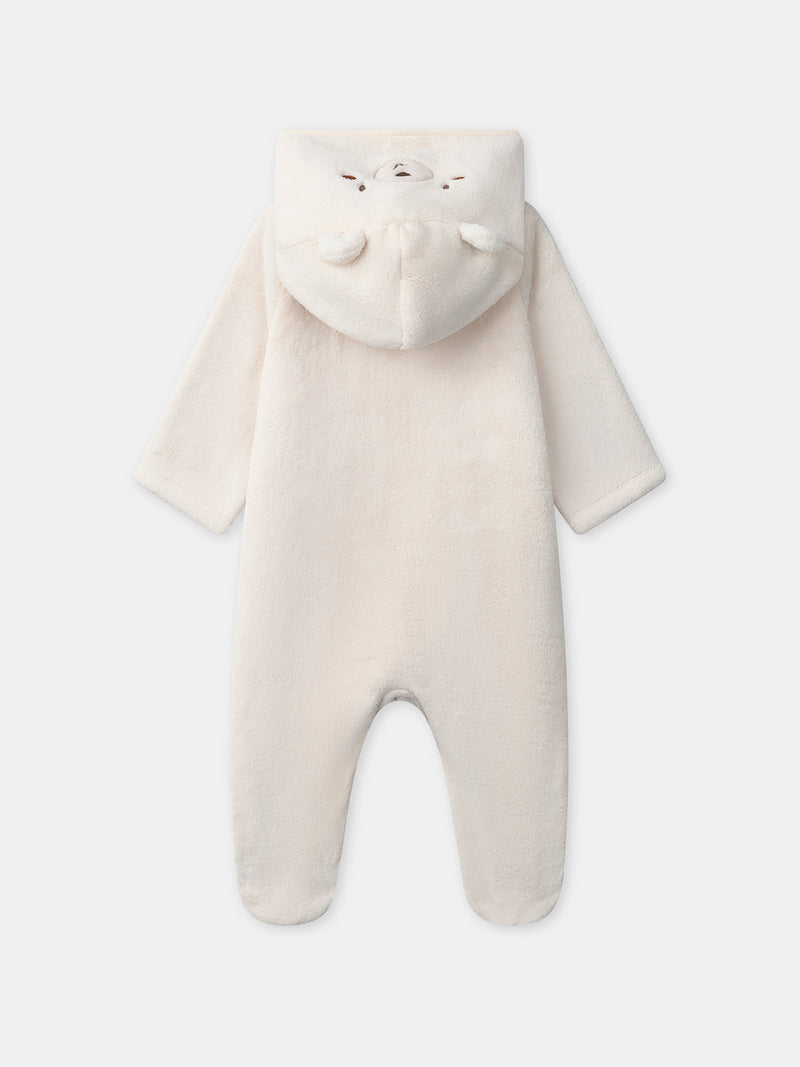 Combinaison écru à capuche ours Bébé Garçon