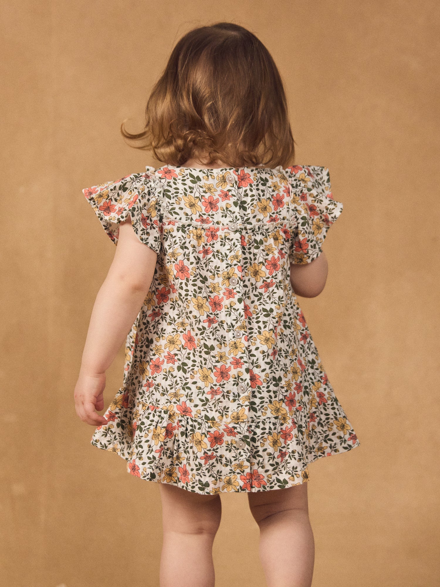 Kleid + Blumendruck-Bloomer für Baby-Mädchen