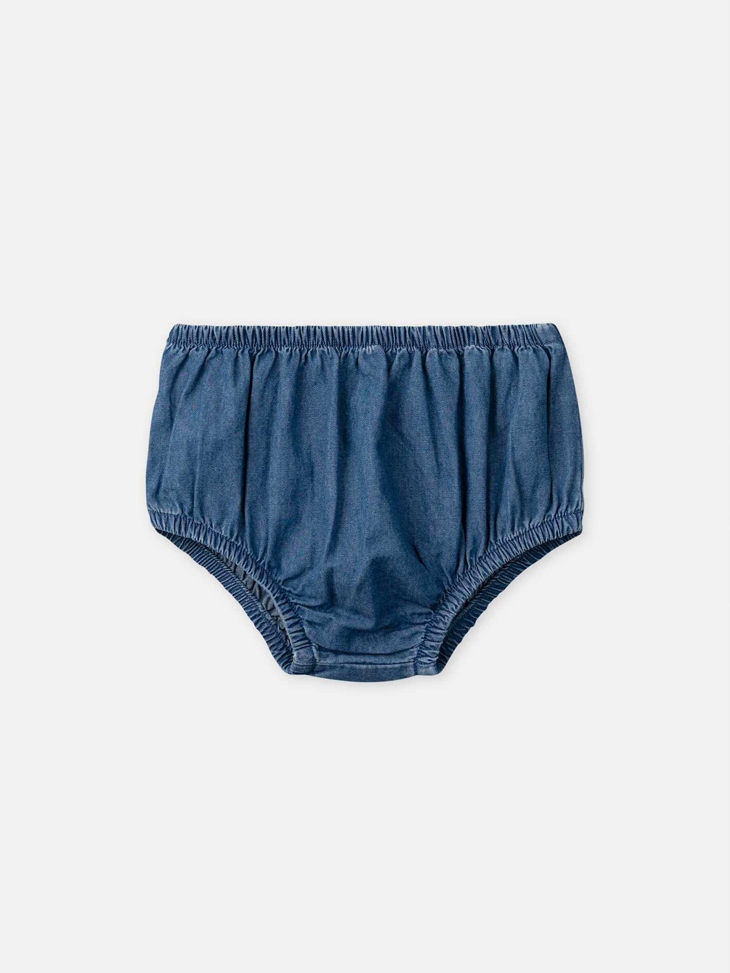 Denim-Kleid mit Zitronen-Stickereien für Baby-Mädchen