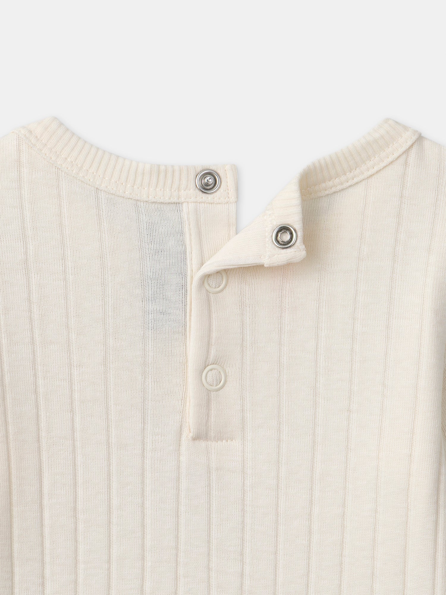 Elfenbein Babybody mit Bärenmuster für Jungen