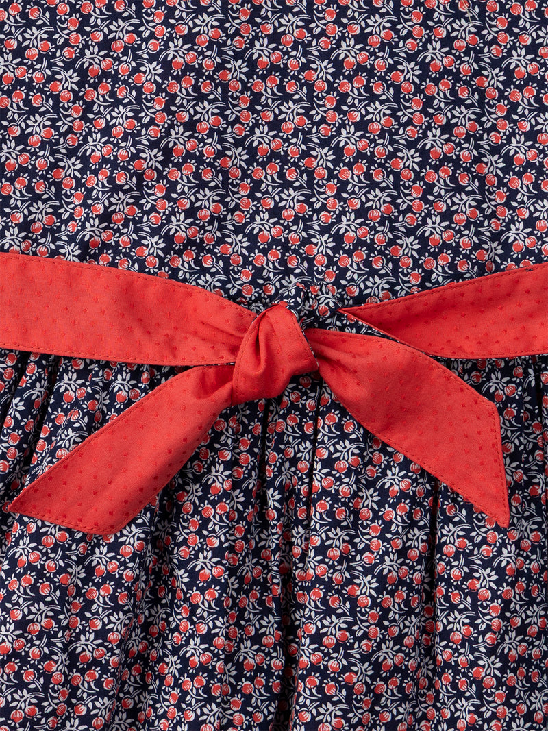 Wendbares rotes oder blumenbedrucktes Kleid für Mädchen