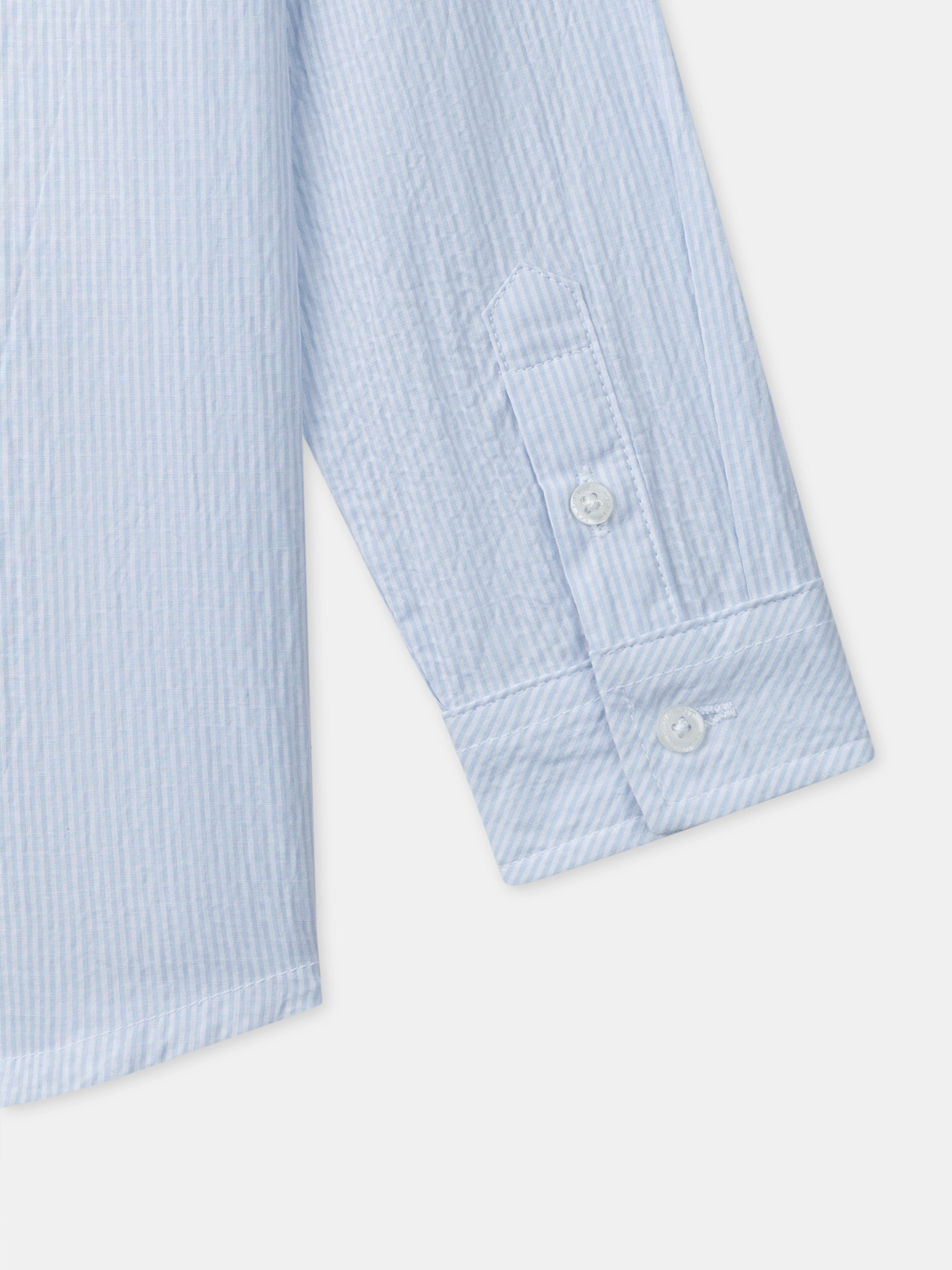 Blaues gestreiftes Hemd für Jungen