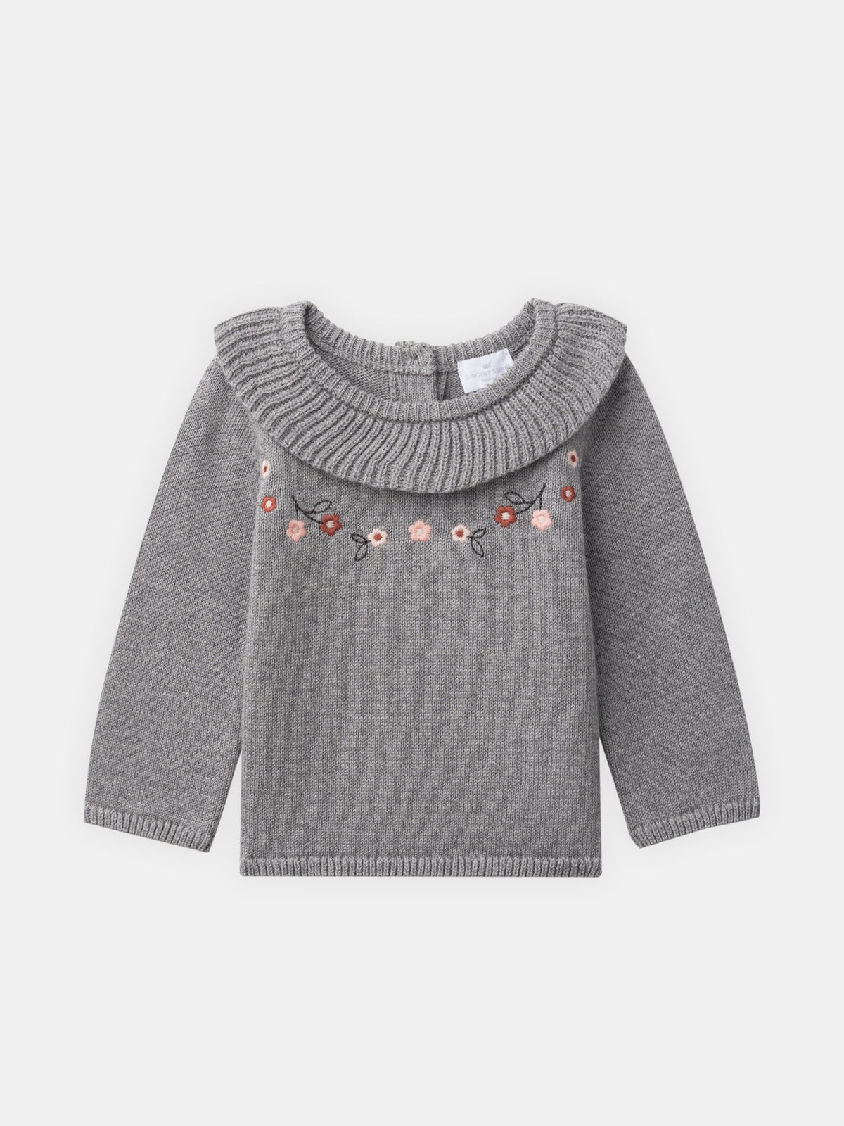 Ensemble Pullover und Hose grau Geburt Mädchen