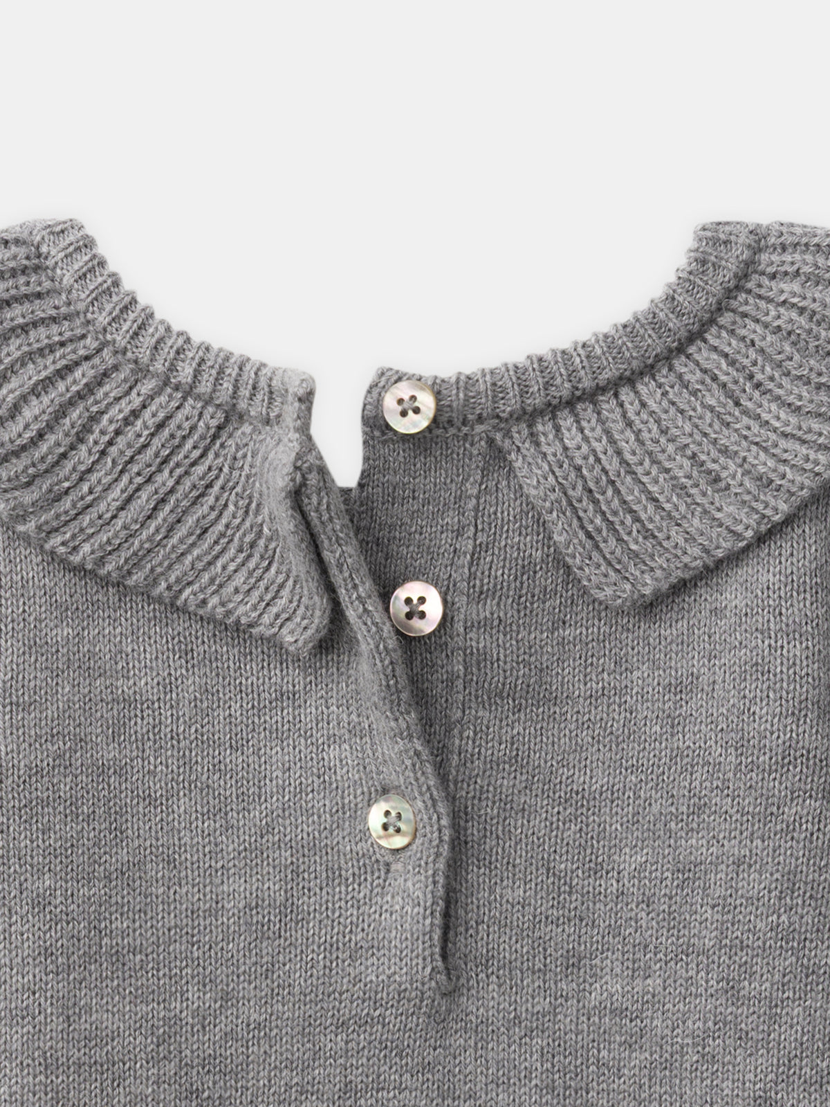 Ensemble Pullover und Hose grau Geburt Mädchen