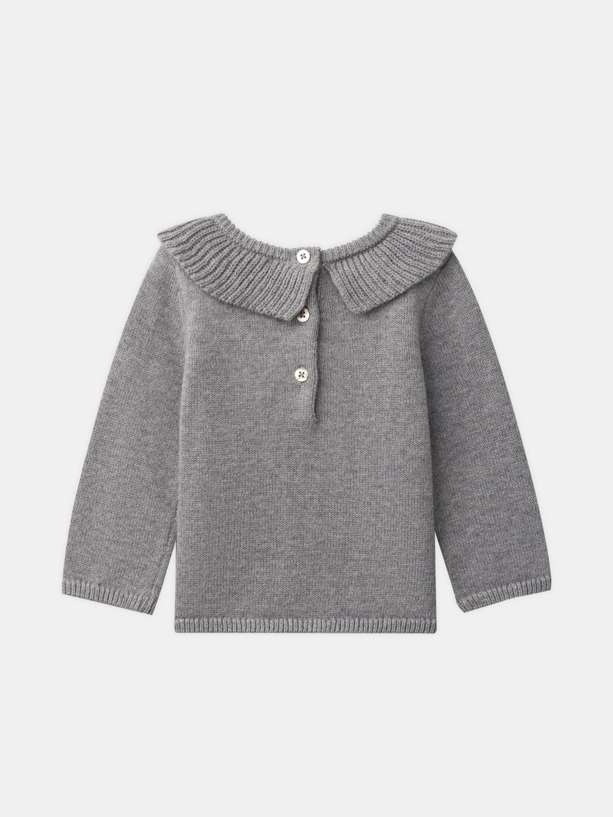 Ensemble Pullover und Hose grau Geburt Mädchen